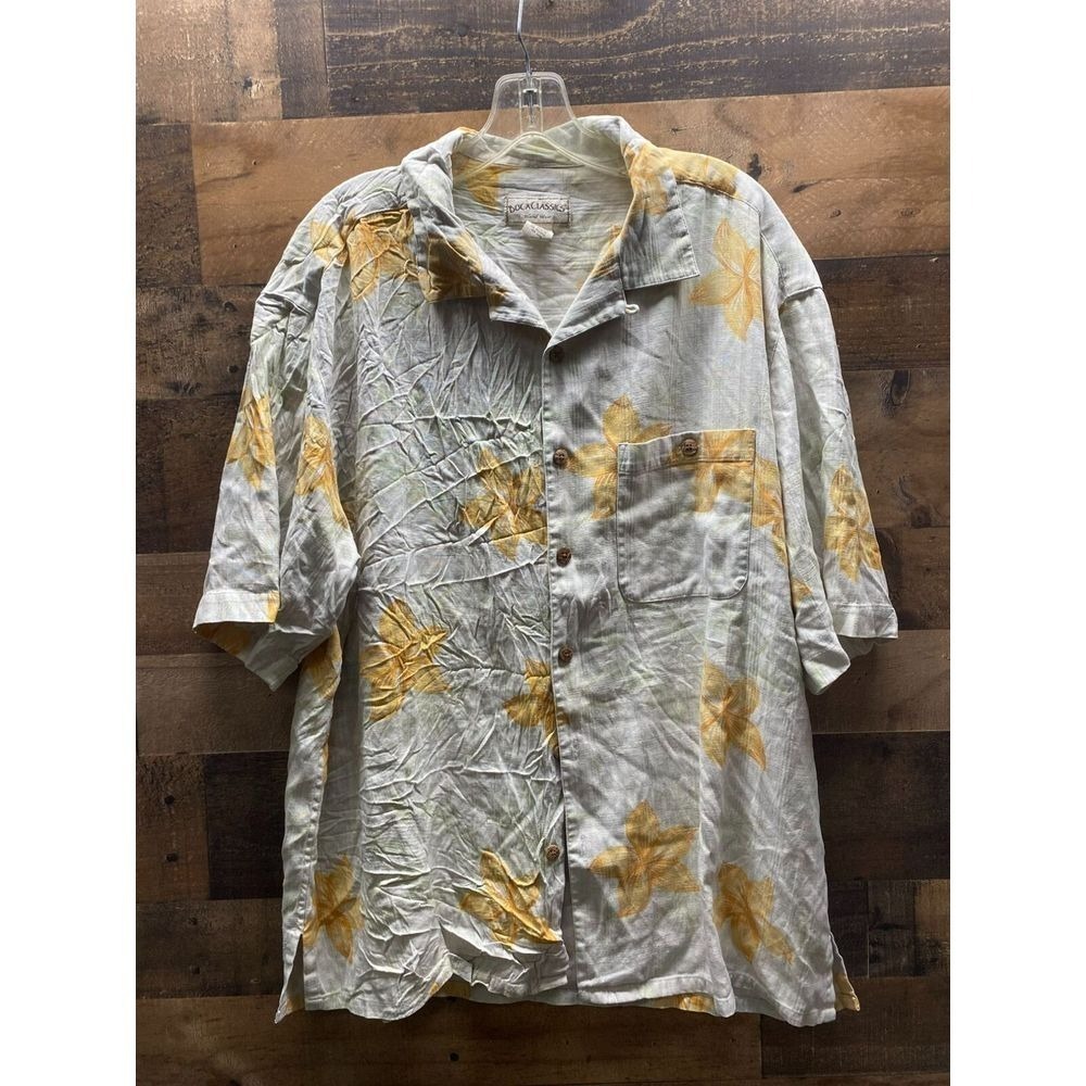 Boca Classics Island Wear Short Sleeve Button Down Size X-Large